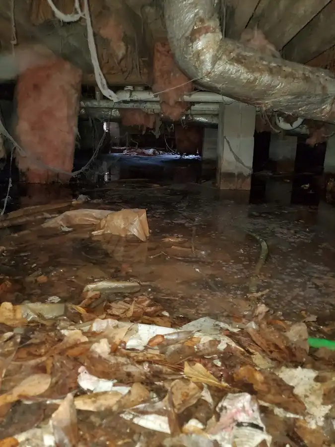 Crawl space flood assessment for Commercial Water Damage Restoration in Springboro